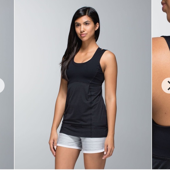 Lululemon- Hustle & Bustle Tank- B&W Palm fronds- Sz 10 - Picture 11 of 15